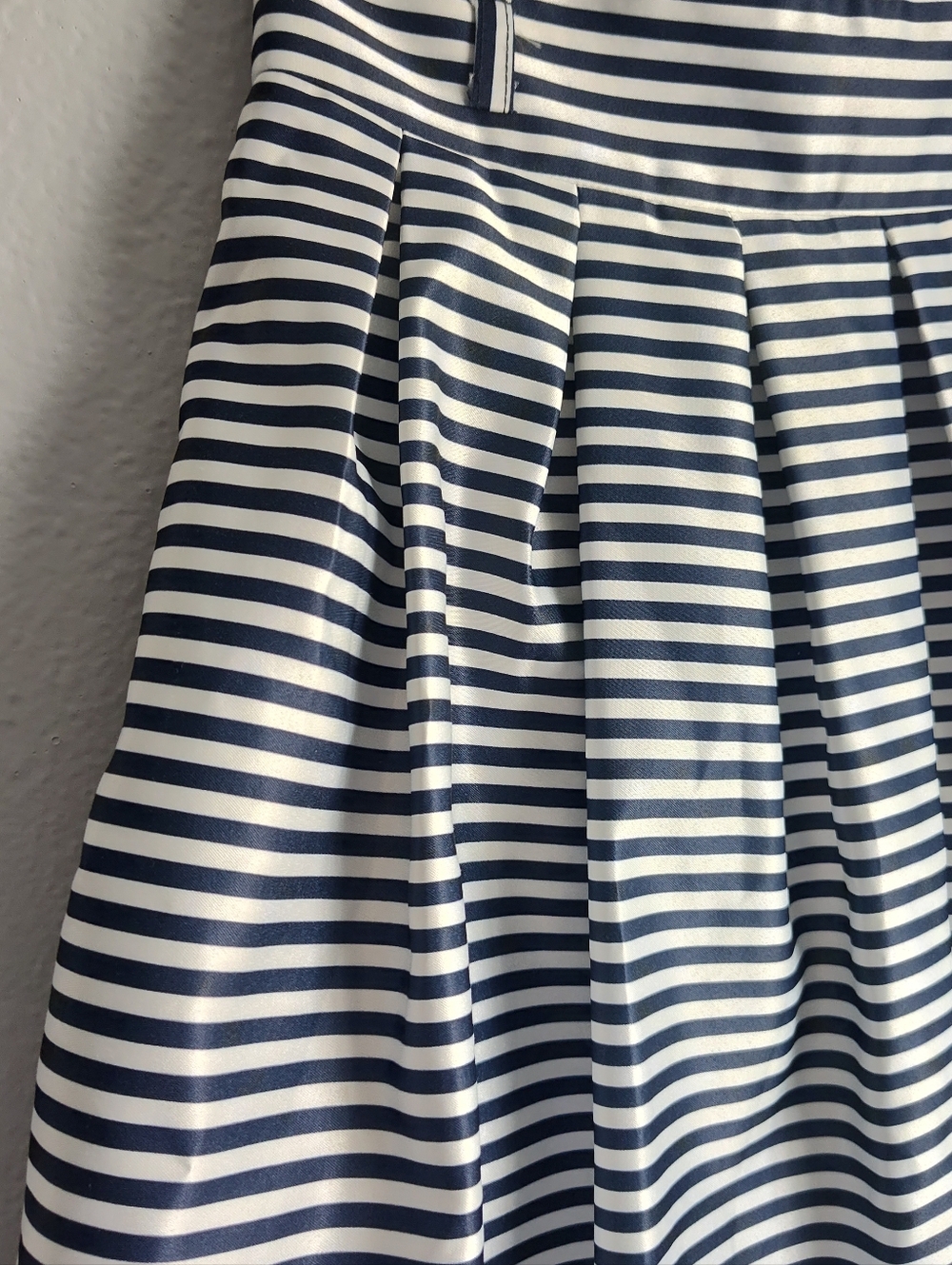 Margo blue Navy and White Striped Circle Skirt Size 36/S - Picture 7 of 12